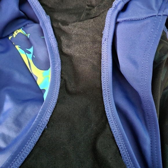 Seekers Contour Australia Blue Floral One Piece Swimsuit Sz 20W Cups DD/E Beachy - Picture 9 of 12